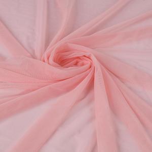 Superfine 4-Way Stretch Net Fabric Nylon Spandex Power Mesh, Pre-Cut 5 Yards Long 60" Wide, Lightweight Sheer (Pink)