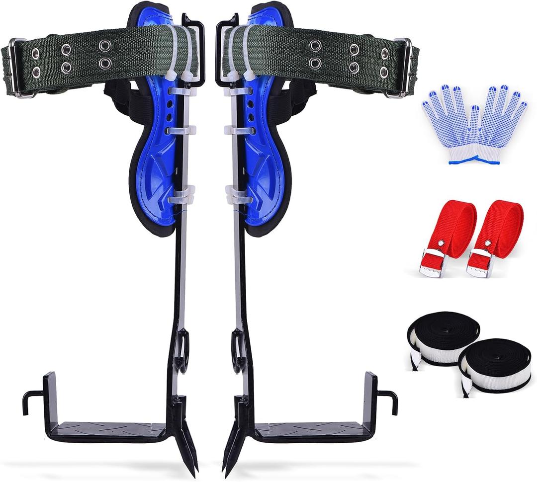 Climbing Equipment. Tree - Climbing Kits. Anti - Slip Climbing Tools with footboards. Forestry Operation Equipment Suitable for Rock Climbing, Tree Trimming, Hunting, and Fruit Picking.