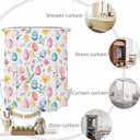 Easter Shower Curtains for Bathroom Easter Eggs Spring Stall Shower Curtain Set Waterproof Polyester Bathroom Curtains Floral Leaves Bathtub Decorations 72x72 Inch