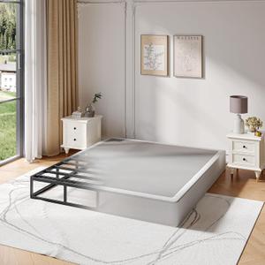 Queen Box Spring 5 Inch, 3500 lbs Capacity, Metal Bed Base Size, Low Profile Mattress Foundation with Fabric Cover, Easy Assembly, Heavy Duty