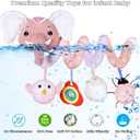 Musical Owl Rattle Sheep Pink Elephant Car Seat Toys for Babies 0-6 Months, Hanging Stroller Toys for Baby Girls 3-6 Month, Newborn Girl Infants Baby Birthday Gift Toy 0-12 Months
