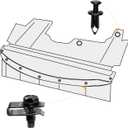 GOOACC GRC-70 35PCS Engine Under Cover Splash Shield Guard Body Bolts Bumper Fender Liner Push Retainer Fastener Rivet Clips , black