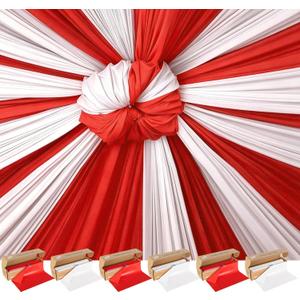 6 Rolls 100FT x 54IN Circus Plastic Tablecloth Roll with Slide Cutter Box, 7200" x 54"