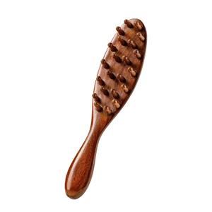 Locsanity Natural Sandalwood Locs Brush  Ergonomic Dreadlock Detangling Hairbrush with Natural Bristles for Twists & Loc Maintenance  Compact Travel Size & Durable Styling Tool for Men & Women