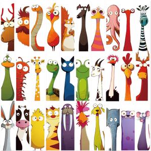 3 x 30PCS Funny Animal Bookmarks for Kids Cartoon Page Holders | for Book Lovers,Students,Teacher,Readers,on Birthday,Halloween,School Rewards,Library Reading