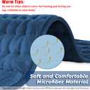 Electric Heating pad with 6 Heat Settings, Auto Shut Off, Dry Electric Heating for Back Neck Knee Arms Legs Shoulder Heat Pads for Christmas Birthday Father's Day Mother's Day (24"X12", Dark Blue)