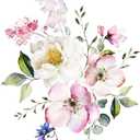 Flowers Toilet Seat Lid Stickers, Toilet Lid Cover Decals Self-Adhesive Removable Bathroom Wall Sticker Flower Pattern for Restroom WC Decorations Bathroom Accessories