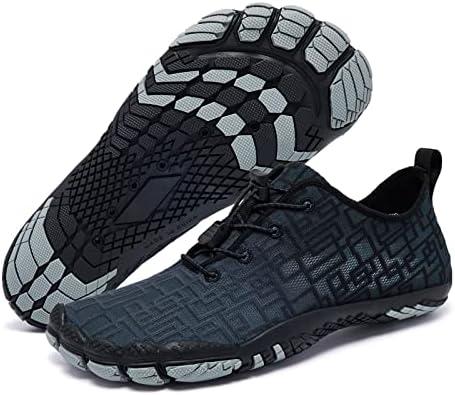 Racqua Water Shoes Quick Dry Barefoot Beach Aqua Sport Swim Surf Pool Hiking Diving Walking for Men Women 47, Grey/Black
