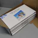 5 Pack 5x7 Magnetic Acrylic Picture Frame, Clear Double Sided Frame with Base, Frameless Floating Lucite Photo Frame Stands on Desk Table Horizontally or Vertically