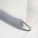 Marwood Under Door Draft Stopper 30 inch Wind Stopper for Door & Window, Weighted French Air Draft Stopper Front Door Snake Noise Blocker for Bottom of Door with Hanging Loops - Grey