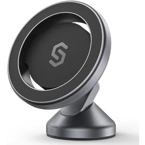 SYNCWIRE for MagSafe Car Mount - 360 Rotation Magnetic Phone Holder for Car Dashboard, Strong Magnets Car Phone Holder Mount Compatible iPhone 16 Pro Max 15 14 13 12, Samsung - MagSafe Car Accessories