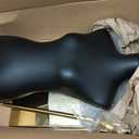EaseHome Mannequin Body Female Mannequin Torso,Height Adjustable Black Leather Dress Forms for Sewing,Model Display Body Stand with Metal Bracket for Clothing Dress Jewelry Display