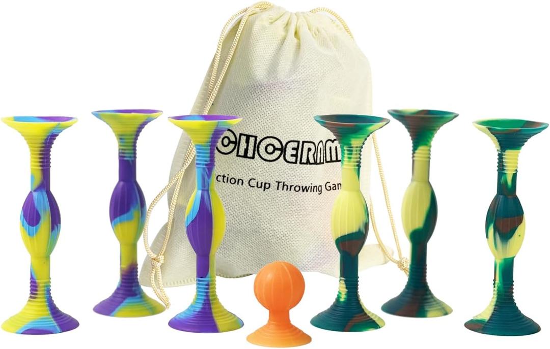 Silicone Suction Cup Darts Game Set - 4.2 Inch Large Size Soft Darts Safe Sticky Throwing Toys for Adults - Indoor, Outdoor Sports Throwing Games, Perfect for Enjoying with Family & Friends