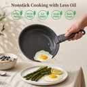 YASHE 9Pcs Granite Nonstick Pots and Pans Set, Stackable, Oven Safe | Non-Toxic Cookware Set with Detachable Handle for RVs, Camping, PFOS/PFOA-Free Induction Compatible