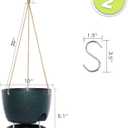 SwinDuck 10 Inch Self Watering Hanging Pots, 2 Pack Hanging Planters with 40oZ Deep Reservior for Indoor Outdoor Plants Flowers, Black Speckles