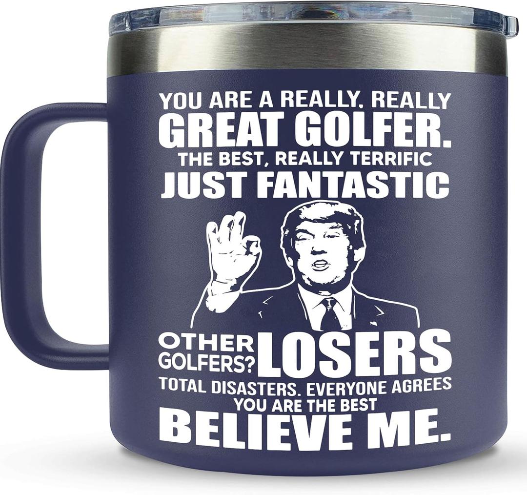 Golf Gifts for Men Golfers - Golf Christmas Gifts - Cool Stuff for Golfers for Fathers Day, Birthday, Christmas - Funny golfs gifts for Dad - golf Accessories for Men, Dad, Uncle - Golfs Mug 14Oz