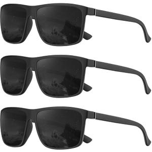 KALIYADI Polarized Sunglasses for Men and Women, Men's Sun Glasses with UV Protection for Driving Fishing Golf (Pack of 3)