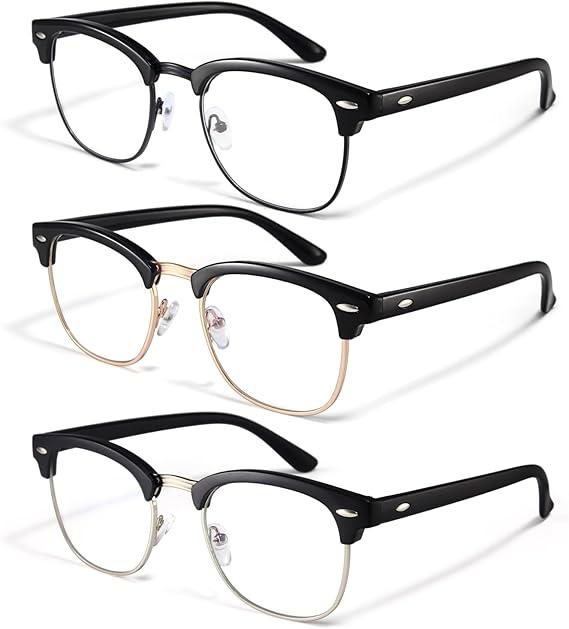 racico Computer Blue Light Blocking Glasses Blue Light Glasses Men Women, Anti Blu-Ray Clear Gaming Glasses Lenses