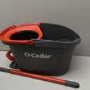 O-Cedar EasyWring Microfiber Spin Mop, Bucket Floor Cleaning System, Red, Gray, Standard