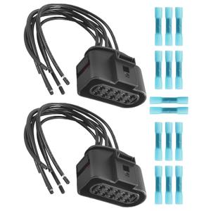 Headlight Pigtail Connector Fit for Kenw0rth T680, Halogen Headlamp Wiring Harness Connector 2 Pcs