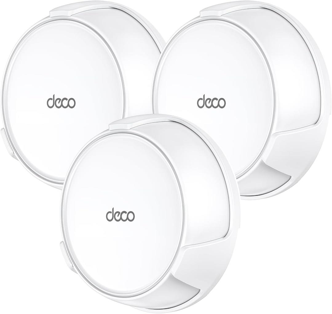 XLTTYWL Deco WiFi 7 Wall Mount Kit, Deco BE23/BE25/BE3600/BE5000 Router Mount Bracket Optimize Space&Cable Management for TP Decos 7 Dual-Band WiFi 7 Mesh Wi-Fi System (White, 3 Pack)