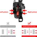 MT200 MTB Hydraulic Disc Brakes Set with RT26 160mm Rotors Left Front 800mm Right Rear 1550mm Mountain Bike Hydraulic Brake Mountain Bike Bicycle Disc Brake 2 Piston