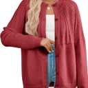 Dokotoo Cardigan Sweaters for Women 2025 Fall Outfits Long Sleeve Crochet Knit Sweaters (M)