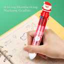 2 x Heliar Multicolor Ballpoint Pen 0.7 mm, 10-in-1 Colored Pens Fine Point Retractable Christmas Ballpoint Pens for Office School Supplies Students Gift, 4 Pack