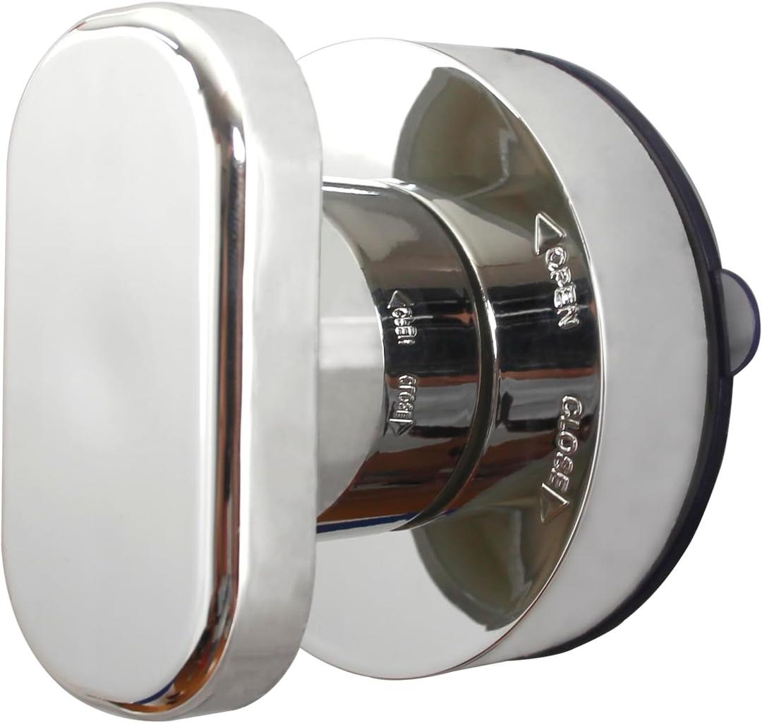 YIDELAI-Easy to Install Adhesive Cabinet Handles, Suction Cup Handles - Suitable for Glass Doors,Cabinet Doors (Silver)