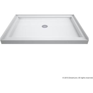 Dreamline DLT-1132420 Slimline Single Threshold Shower Base 32' x 42' x 2 3/4' in White - Center Drain