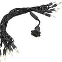 Novelty Lights Vintage Style T5 Warm White LED Christmas Lights, 11 Feet Black Wire String of 10 Mini Bulbs, UL Listed Indoor/Outdoor Tree Lighting