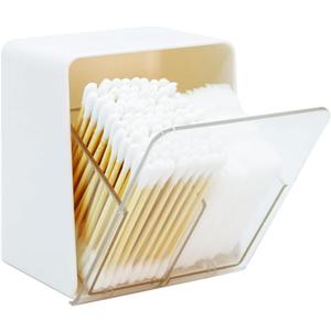 Artilife Bathroom Qtip Holder Canisters, Vanity Countertop Storage Organizer for Cotton Swabs, Rounds, Balls, 2 Pack