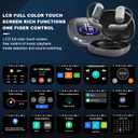 AI Translation Earbuds Real Time - Translator Earbuds for 144 Languages, LCD Touch Screen, Open-Ear Design, Translation Headphones, Audfonos Traductores, Perfect for Travel, Business -Sapphire Blue
