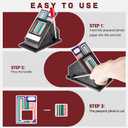 Gisafai Passport Photo Cutter 50 x 50 mm Picture Manual Square Punch Die Cutter Table Top Metal ID Pictures Cards Stamp Die Punch Tool for U. S. Office Home School Supplies
