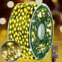 KNONEW 400FT Outdoor Christmas Fairy Lights Plug in,1200 LED String Lights Outdoor Waterproof 8 Modes Memory Times for Wedding Bedroom Walls Garden Trees Decoration(Warm White)