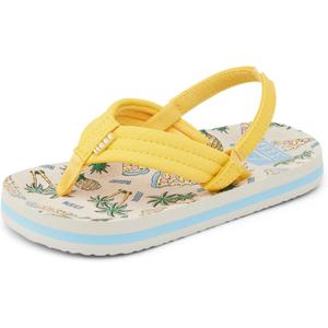 Reef Toddler/Little Kid Ahi Beach Flip Flop, Soft Cushion Footbed, Water Friendly, Backstrap (Hawaiian Pizza)