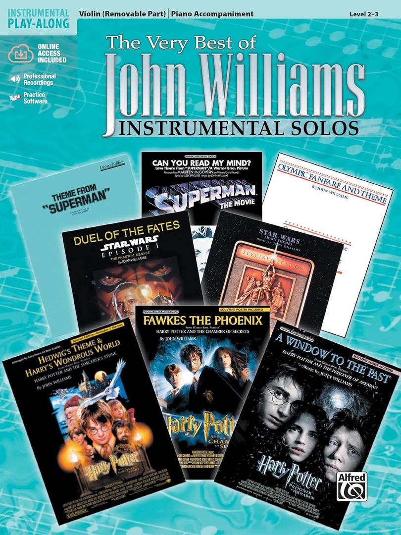 The Very Best of John Williams for Strings: Violin (with Piano Acc.), Book & Online Audio/Software