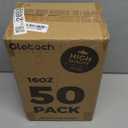 Glotoch Meal Prep Containers with Lids, Plastic food storage containers Reusable, 1-compartment BPA-free, Bento boxes for portion control & takeout, Microwave/freezer/dishwasher safe (50 Pack, 32 oz)