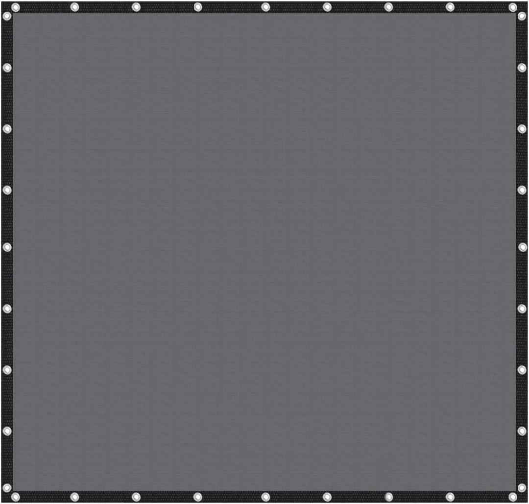 VICLLAX Shade Fabric Sun Shade Cloth Privacy Screen with Grommets for Patio Garden Pergola Cover Canopy 16x16 FT, Grey (Gray)