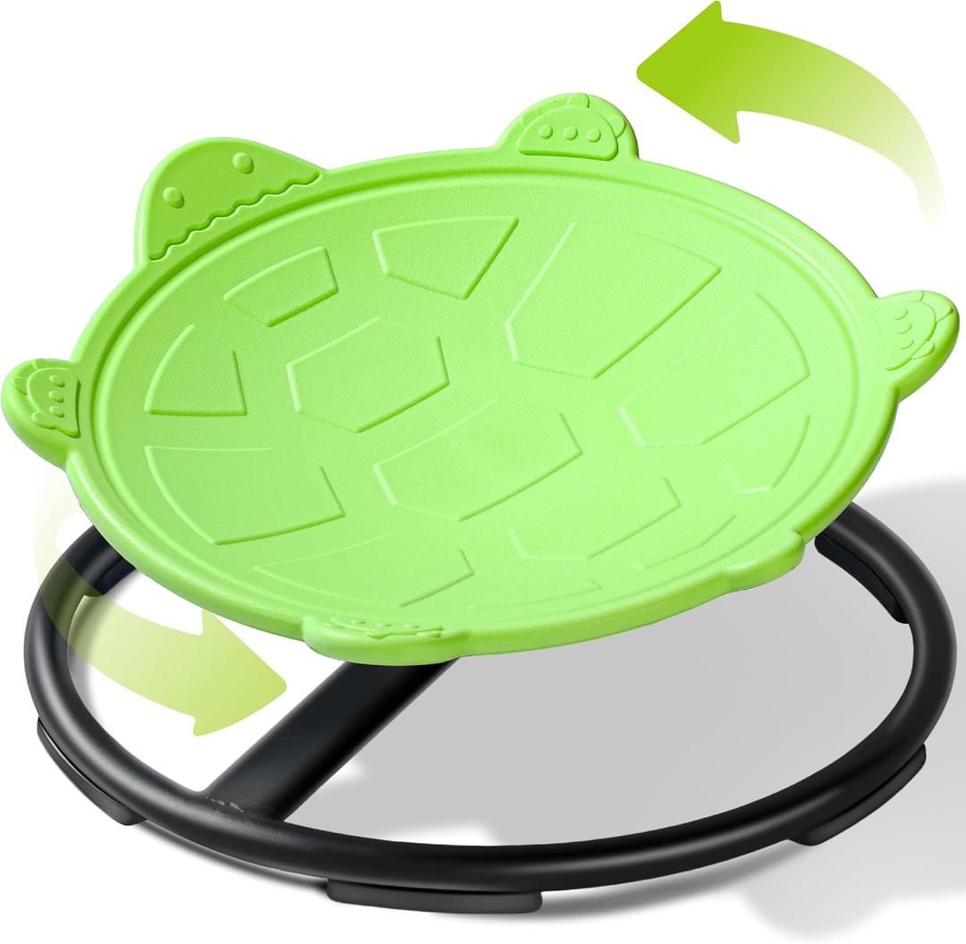 Turtle Spinning Chair for Autistic Kids Sensory Spinning Toy, Spin Chair for Kids Autism, Sensory Swivel Seat for Balance, Coordination, Focus & ADHD Support, Autism Sensory Products (Green)
