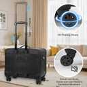 Relavel Extra Large Makeup Case Rolling Travel Train Case with 360° Spinner Wheels, 3 Layer with Insulation Compartment & Four Clear Storage Bags, Professional Makeup Artist Bag Set, Black