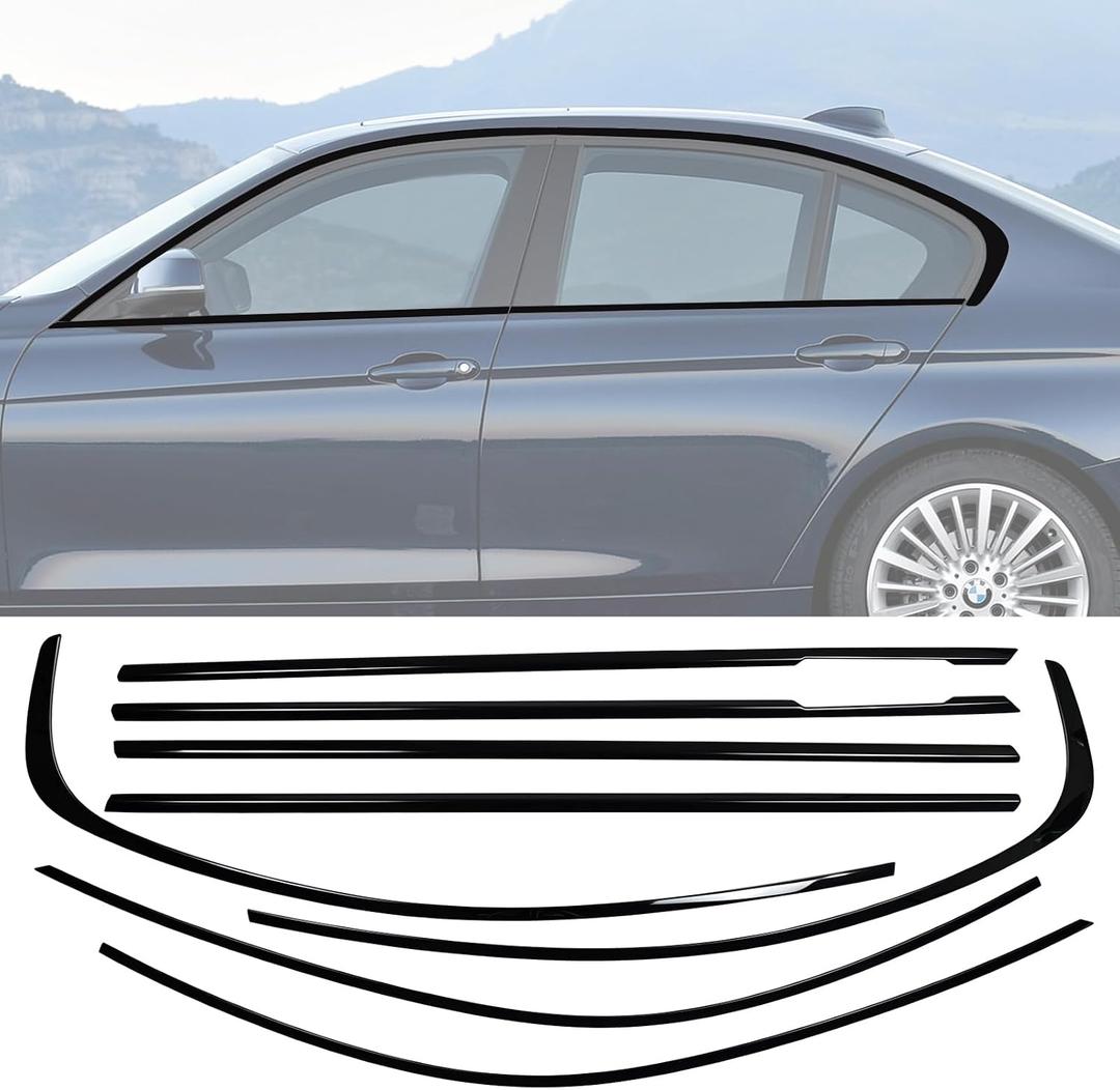 Stainless Steel Window Trim Chrome Delete for BMW F30 2012-2018 Black Window Trim Blackout Kit