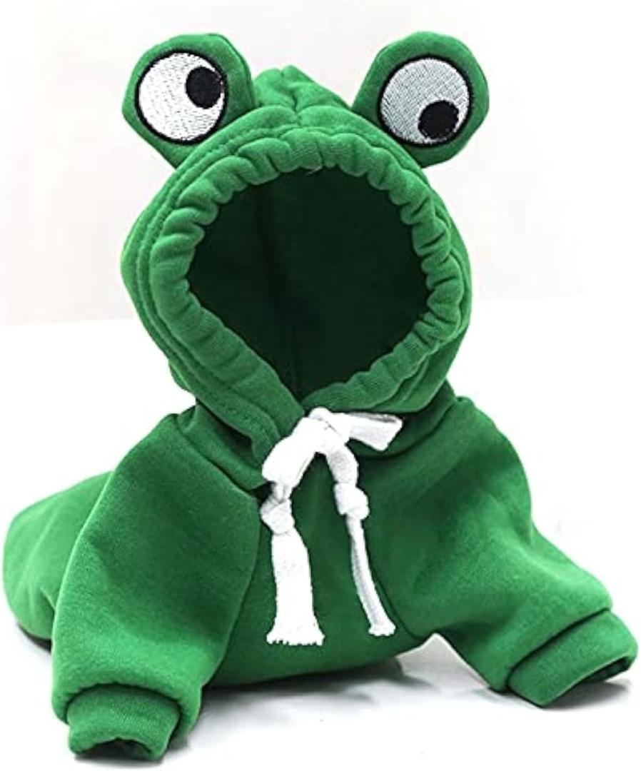 Warm Dog Winter Clothes Cute Fruit Dog Coat Hoodies Fleece Pet Dogs Costume Jacket for French Bulldog Chihuahua Ropa para Perro(Green, S)
