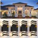 Dusk to Dawn Sensor Outdoor Wall Lights 4 Pack, Up and Down Lights Outdoor Wall Sconces, Aluminum Waterproof Outside Lights for House Porch Hallway Patio Garage
