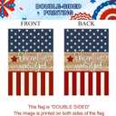 5 x Baccessor Patriotic 4th of July Garden Flag 12.5 x 18 Inch Double Sided Burlap One Nation Under God Memorial Day Independence Day Small Yard Flag Holiday Seasonal Farmhouse Outdoor Outside Decoration