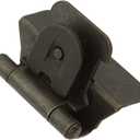 Hickory Hardware P5311-BI Double Demountable Hinge - 170 Opening Face Frame - 1/4 Inch overlay Self-Closing Feature - Easy Installation Cabinet Screwless Mounting Black Iron Finish 1 Pair