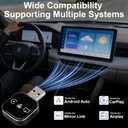 2026 Upgrade 3 in 1 CarPlay Adapter,Screen Mirroring Adapter for Car,Adapter for iPhone/Apple/Android Phone to Car Screen, Auto Connect(Black)