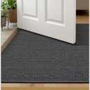 Color&Geometry Door Mat 26"x47", Front Door Mat Indoor Rugs for Entryway, Non Slip Washable Low-Profile Inside Doormat, Entry Mat Entry Rug Indoor Entrance, Heather Grey (Rolled-up NO Creases)