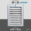 HVAC Premium 18"W x 24"H Aluminum Exterior Gable Louver Vent for Walls & Crawlspace - Weather-Resistant Air Grille with Screen Mesh - [Outer Dimensions 19.75"W x 25.75"H]