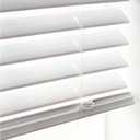 DEZ FURNISHINGS 2" Cordless Flat Slat Venetian Blind, 35.5" W x 64" H, White